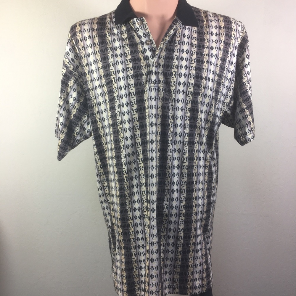 Tribal Print Polo Shirt - Picture 2 of 9